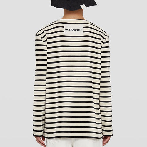 (국내배송) 질샌더 스트라이프 롱 슬리브