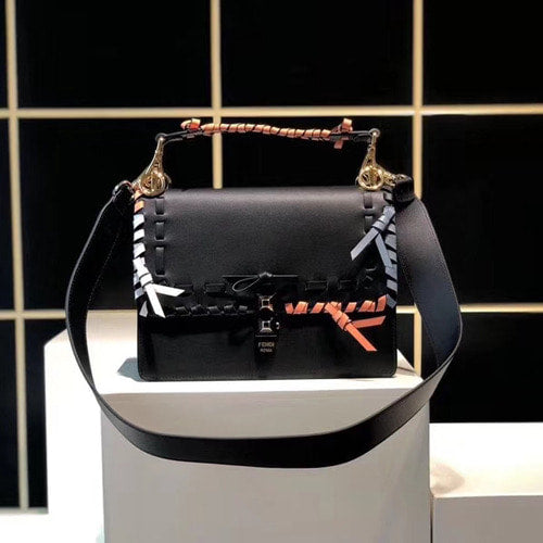 펜디 칸아이 PICCOLA 스트랩백 블랙