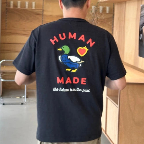 (국내배송) 휴먼메이드 하트 오리 반팔 티셔츠 ~2Color~